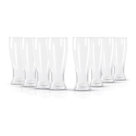 Gibson Home Callum 8 Piece 15.6 Ounce Tall Pub Glass Set in Clear