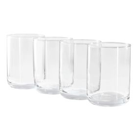 Gibson Home Emory 4 Piece 15 Ounce Double Old Fashioned Clear Glass Set