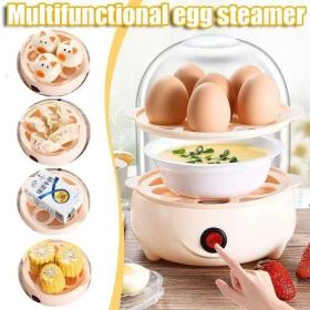 Double Layers Electric Egg Boiler - Multifunctional Mini Egg Steamer Poacher Kitchen Breakfast Cooking Machine M251206