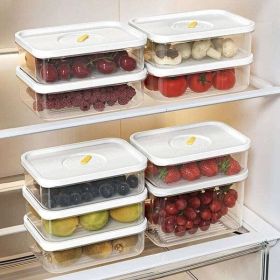 Clear 950ML Fridge Stores Crisper Fresh Food Fruit Container Plastic Microwavable Bento Refrigerator Organizer Freezer Box 26Y0113
