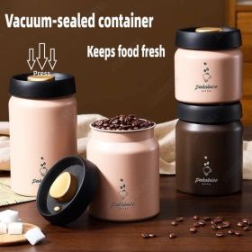 Vacuum Coffee Bean Storage Container Stainless Steel Airtight Canister Lightproof Tea Spice Food Jar Kitchen Tools 260113