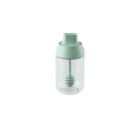 Color: Light Green, style: Honey bottle - Combination Of Msg Seasoning Box With One-Piece Oiler And Salt Shaker With Spoon And Lid