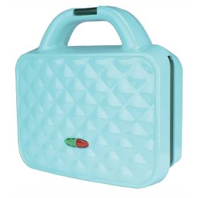Brentwood Couture Purse Non-Stick Dual Waffle Maker in Blue with Indicator Lights