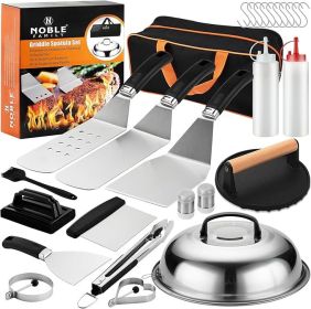 27 PCS Griddle Accessories Kit, Flat Top Grill Accessories Set For Camping, Professional Grill Spatula Set With Melting Dome, Burger Press For Outdoor
