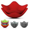 2 Pcs Red Microwave Bowl Holder 7.5 ×7.5 inch Microwave Bowl Cozy with Durable Heat Resistant Fabric for Hot Dishes Effortless Secure Serving of Hot F