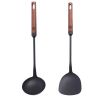 WANGYUANJI Iron Spoon Soup and Cooking Spatula Set,Chinese Traditional Wok Spatula and Spoon with Long Wooden Handle, Ban Sale on Amazon