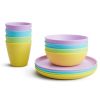 12-Piece Toddler Dining Set â€“ BPA-Free Plates, Bowls & Cups, Multi-Color, Stackable & Durable