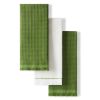 Gourmet Series Gridlines Kitchen Towels 3-Pack Set, 100% Cotton Absorbent, Matcha Green, 18"x28"