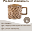 1pc Retro style Mugs 8 oz Ceramic Coffee Cups with Handle Coffee Mug Latte cup Gifts for Women Men