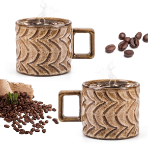1pc Retro style Mugs 8 oz Ceramic Coffee Cups with Handle Coffee Mug Latte cup Gifts for Women Men