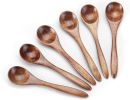 Small Wooden Teaspoon, 6pcs Serving Wooden Utensils For Cooking, Condiments, Honey, Spoons For Daily Use