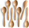 7 PCS Small Wooden Spoons, 5.8 Inch Honey Spoons for Tea, Schima Wooden Honey Teaspoon for Coffee, Little Tiny Wood Spoons