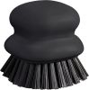 Dish Brush with Handle, Kitchen Scrub Brushes for Cleaning, Dish Scrubber with Nylon bristles for Sink, Pots, Pans(1Pack Black Nylon bristles)