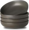 Stoneware Pasta Bowls, 34 oz Large Salad Bowl Set of 4, Ceramic Serving Bowls for Ramen, Pasta, Fruit, Cereal, Dinner, Wide and Shallow Bowls