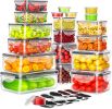 40 PCS Food Storage Containers with Lids Airtight (20 Containers & 20 Lids)