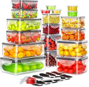 40 PCS Food Storage Containers with Lids Airtight (20 Containers & 20 Lids)