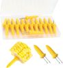 24 Pack Stainless Steel Corn Holders - Corn on the Grill & Cob Skewers for Home & BBQ Cooking