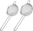 2 Pack Fine Mesh Strainer, Small Stainless Steel Sieves with Handles, for Steeping Loose Leaf Tea, Straining Cocktail, Juice and Sifting Flour