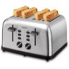 4-slice stainless steel toaster