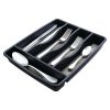 4 Pack Silverware Organizer, Small, Black
