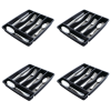 4 Pack Silverware Organizer, Small, Black