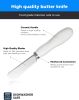 Butter Knife Spreader, 4Pack Knives with Comfortable Handle and Stainless Steel Blade, Cheese Spreader for Kitchen 5.3" White
