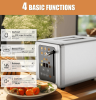 PSKST075AE  2-piece retro toaster SUS304 food-grade 6 browning levels 3 functions - defrosting/reheating/cancelling 2-inch wide groove Easy-to-clean r