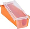 Silicone Butter Keeper with Built-in Slicing Blade & Microwave Safe Lid - Keep Butter Fresh & Accessible BPA Free (Orange)