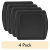 (4 pack) Nonstick 7.6" x 7.6" x 1.8" Square Cake Pan, Brownie Pan, Dark Gray