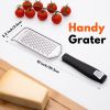 Professional Cheese Graters for Kitchen Stainless Steel Handheld, Metal Lemon Zester Grater With Handle For Cheese, Chocolate, Spices