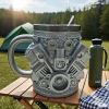Cool 3D V8 Engine Design Mug - Unique Mechanical Style Cup for Car Enthusiasts