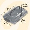 Premium Steel Non-Stick Oblong Cake Pan with Lid 13 x 9-inch Rectangular Baking Pan, Packaging May Vary