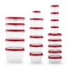 40 Piece Food Storage Containers with Vented Lids Variety Set, Red