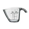 (4 pack) 1/4C Plastic Mini Measuring Cup, Black/Transparent