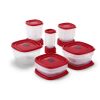 40 Piece Food Storage Containers with Vented Lids Variety Set, Red