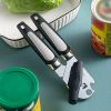 Original Heavy-duty Stainless Steel Smoothed Edge Manual Can Opener And Bottle Opener, Soft Ergonomic Handle, Large Handheld Easy-to-turn Knob