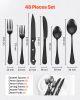 48-Piece Silverware Set Stainless Steel Cutlery Flatware Utensil Kitchen for 8