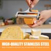 Stainless Steel Wire Cheese Slicer With 3 Extra Wires Adjustable Thickness, Handheld Cheese Block Cutter for Cheddar, Gruyere, Raclette, Mozzarella