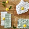 Albany Kitchen Towel 4-Pack Set, Pistachio/White, 16"x26"