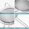 2 Pack Fine Mesh Strainer, Small Stainless Steel Sieves with Handles, for Steeping Loose Leaf Tea, Straining Cocktail, Juice and Sifting Flour