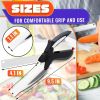 Kitchen Scissors for Food 2 in 1 Cutting Board Scissors & Knife with Locking Mechanism & Stainless Steel Blades Multifunctional Kitchen Shears for Eff