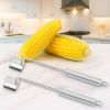 New Corn Peeler for Corn on the Cob,Long Handle Stainless Steel Corn Stripper Tool,Easy Clean Corn Cob Peeler 2PCS