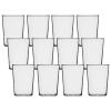 Arabella Drinking Glass, 16 oz Clear Tumbler, Set of 12