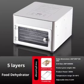 product size: 5 tier C05, Electrical outlet: US - Food Household Vegetable Pet Snacks Meat Jerky Material Removal Smart Fruit Dehydrator