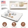 Stone Dish Drying Mats Home Dish Quick Drying Stone Pad Diatomaceous Earth Draining Mat with Anti-Slip Stainless Steel Feet