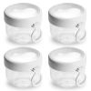 4Pcs Overnight Oats Containers with Lids and Folding Spoons 20OZ Portable Leak-proof Oats Jar For Milk Vegetable and Fruit Salad Yogurt Breakfast Cere
