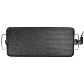 Electric Barbecue Grill Hot Plate Cooking BBQ Griddle Non-Stick Table Top Grill Griddle for Indoor Outdoor Camping Picnic (Option: 1500W)