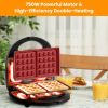 Electric Sandwich Maker Waffle Panini Press Grill with Removable Non-Stick Plates Double-Sided Heating Cool Touch Handle For Breakfast Steak To