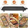 Electric Barbecue Grill Hot Plate Cooking BBQ Griddle Non-Stick Table Top Grill Griddle for Indoor Outdoor Camping Picnic