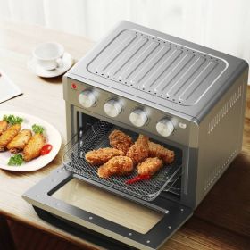 Space Saving Countertop Kitchen Convection Toaster Oven Air Fryer Dehydrator (Color: Silver)